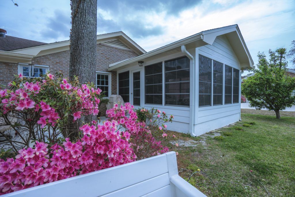 Wicker Screen Room from Outside 2