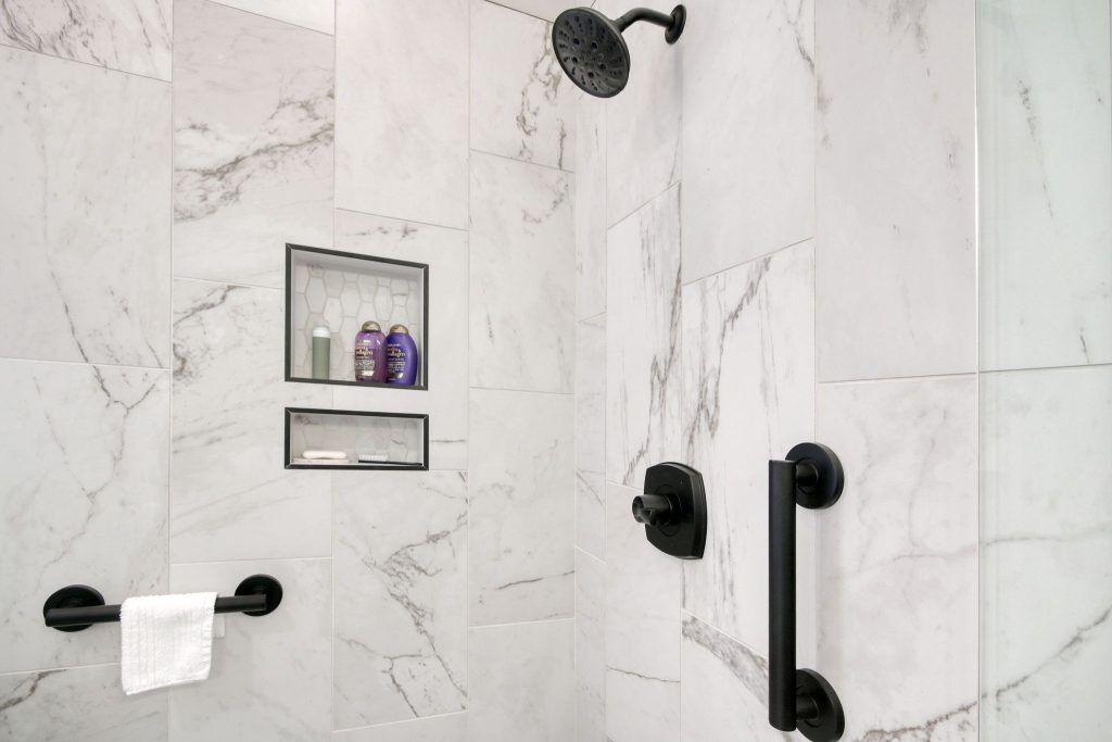 Shower Tile,Fixtures Close Up